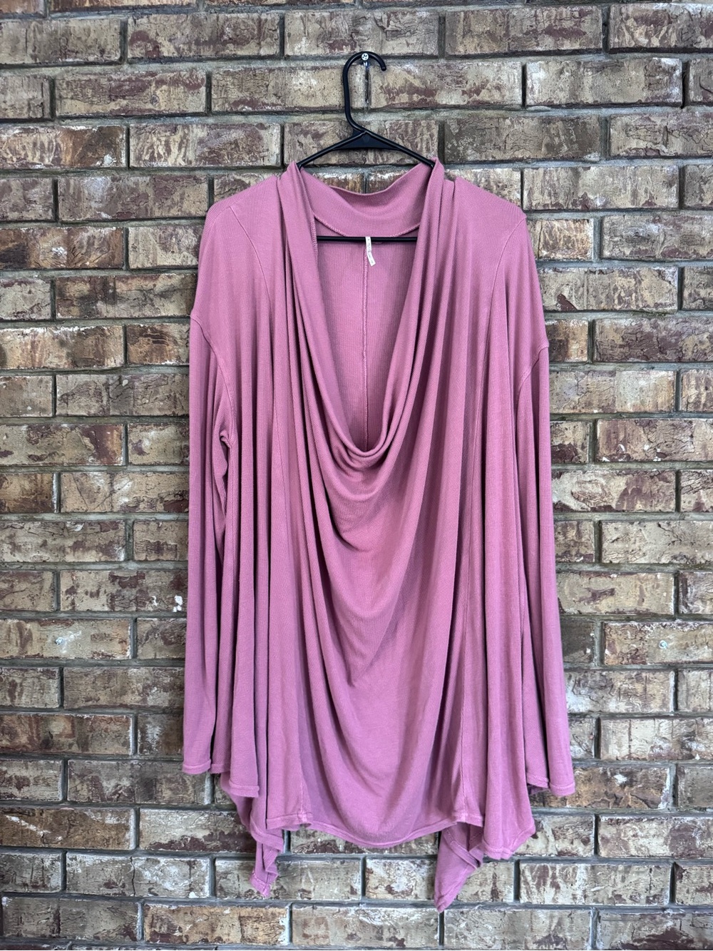 Free People Romy Rose Mauve Draped Cowl Tunic